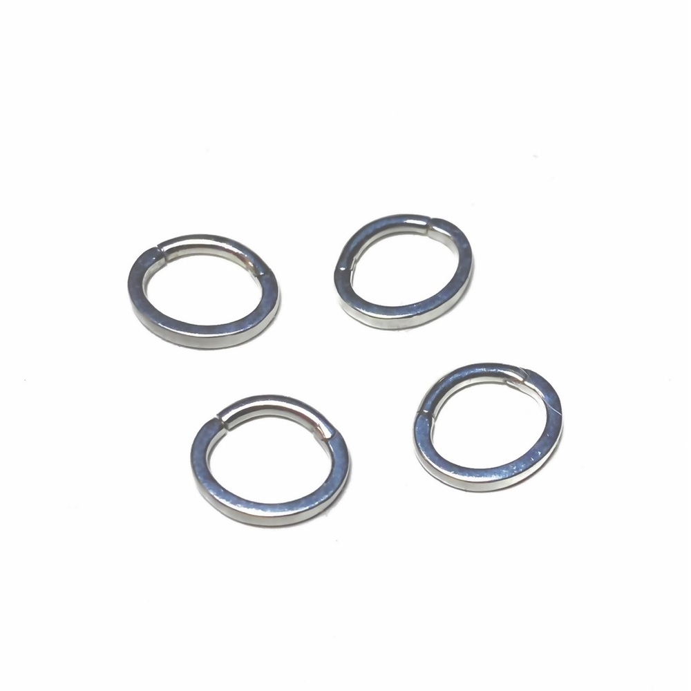 4 Silver Clicker Hoop Piercings (Cartilage, Septum, Nose Ring)